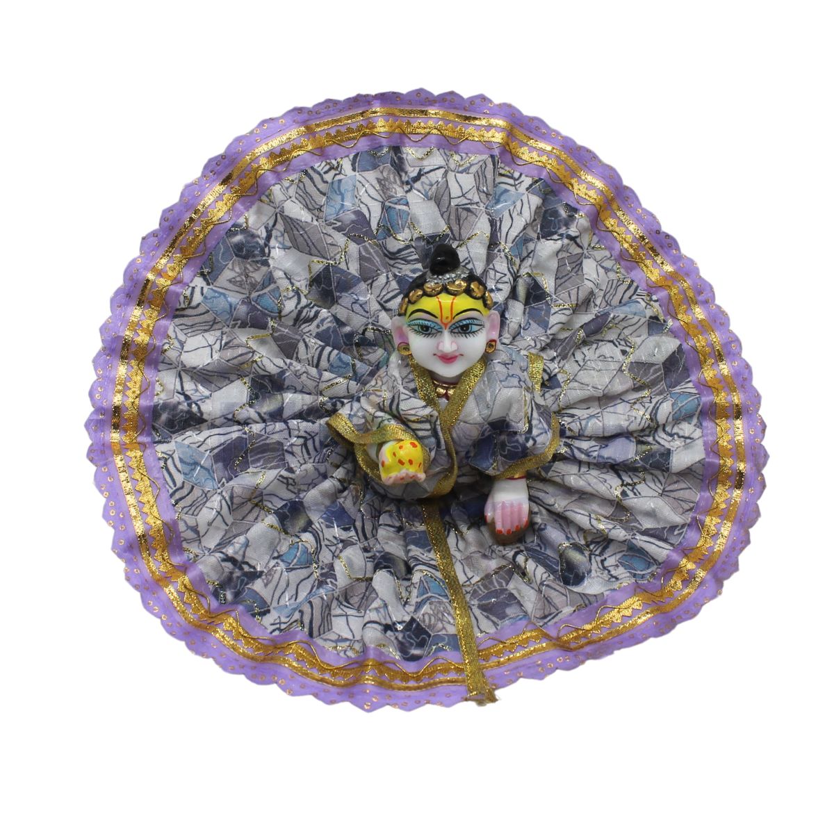 Abstract print summer dress for Laddu Gopal ji (Random Color)