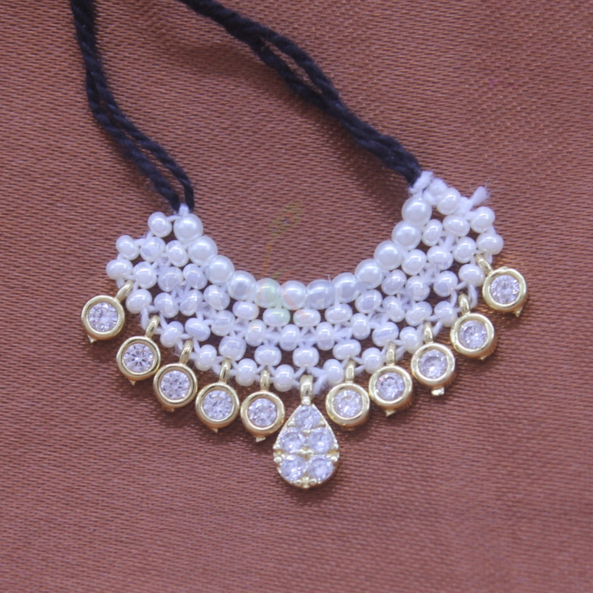 Beads & AD stone decorated Haar for Idols