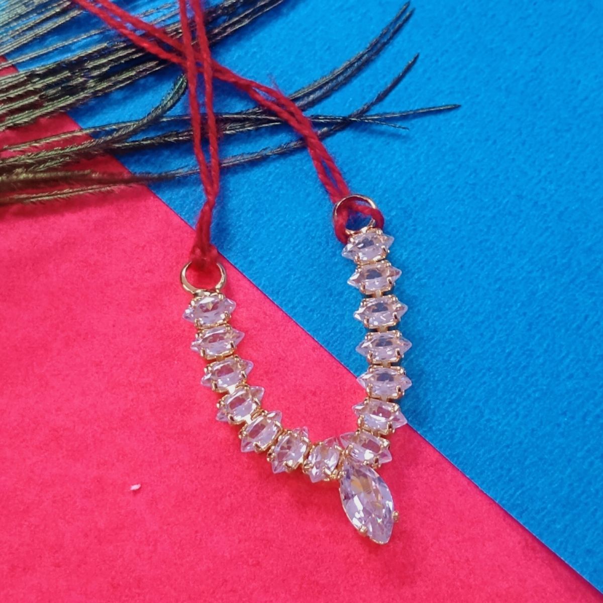 AD stone decorated haar for Idols ( 1.5 Inches)