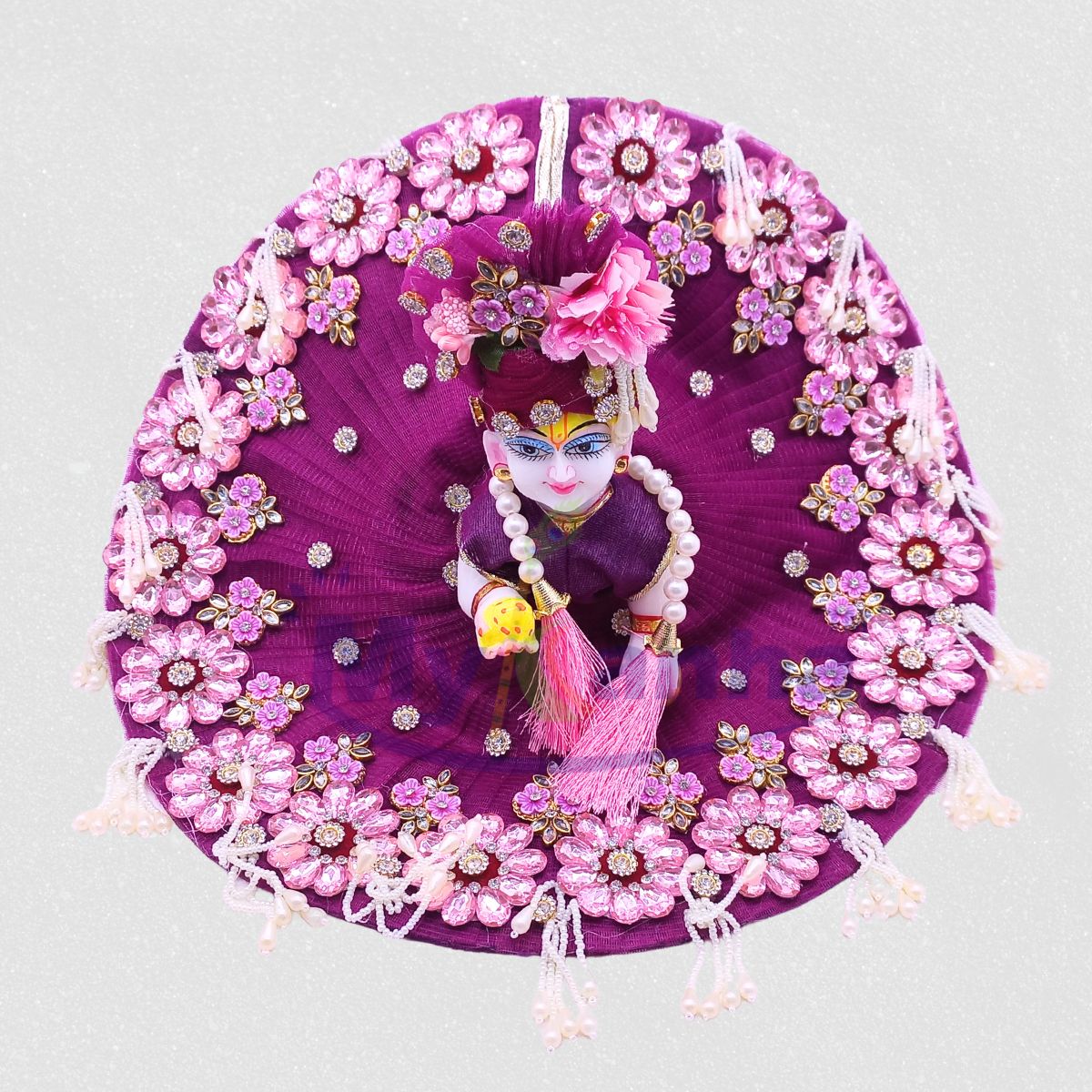 Flower design heavy dress for Laddu Gopal Ji