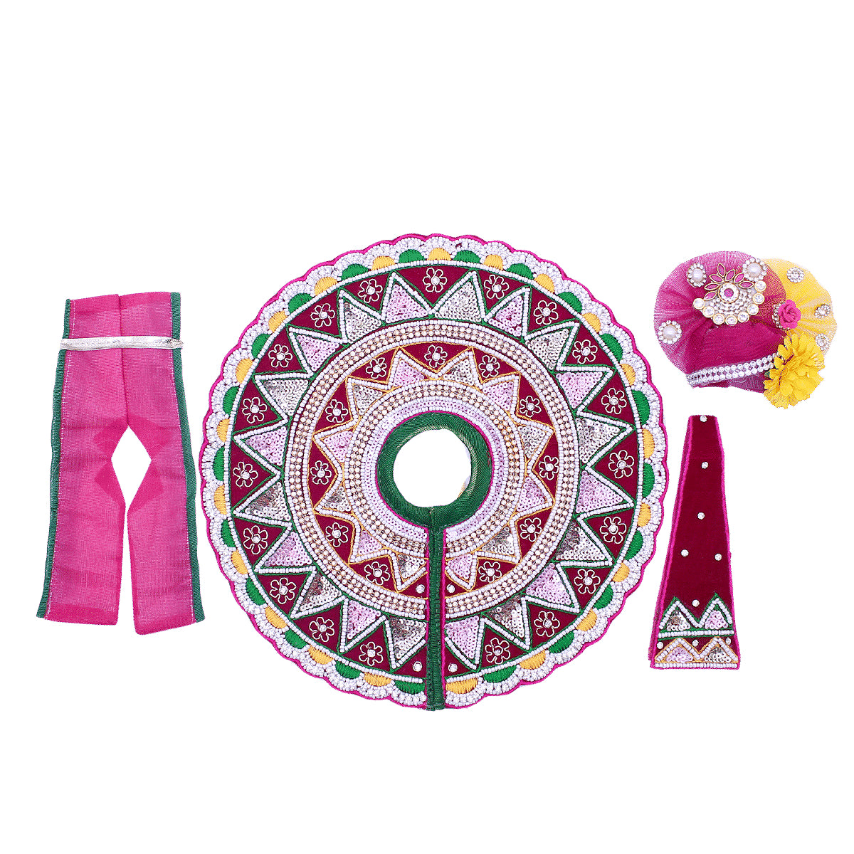 Heavy embroidery dress for Laddu Gopal Ji (Full set)