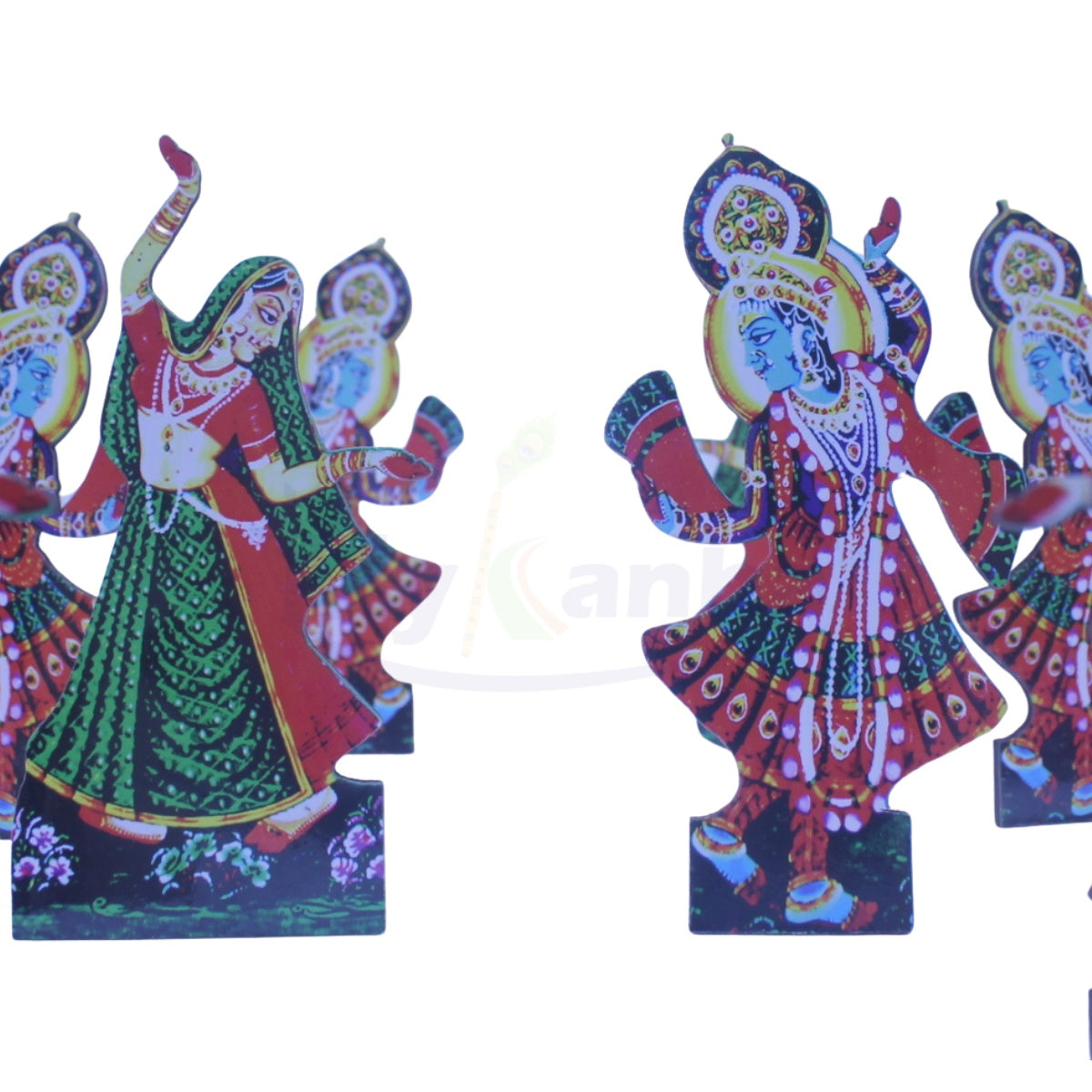 Acrylic MDF fine quality Raas Set for janmashtami decoration (12 Pcs)
