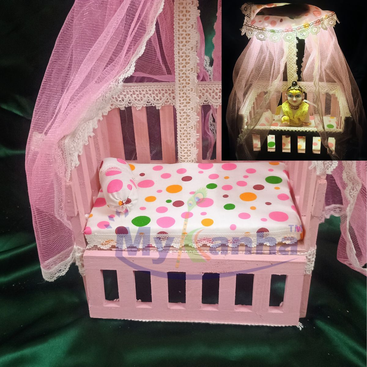 Ned Bed with Light and Pillow for Laddu Gopal ji