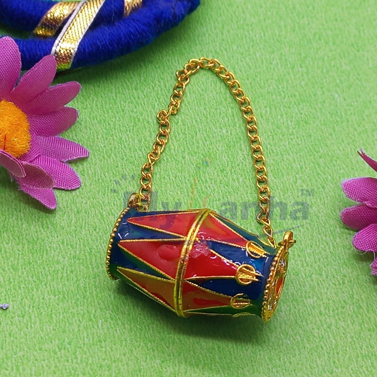 Designer Dholak Toy for Janmanstami decoration Metal