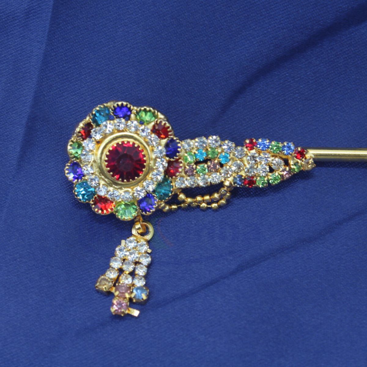 Designer Stone Decorative Bansuri for Idols (5 inches)