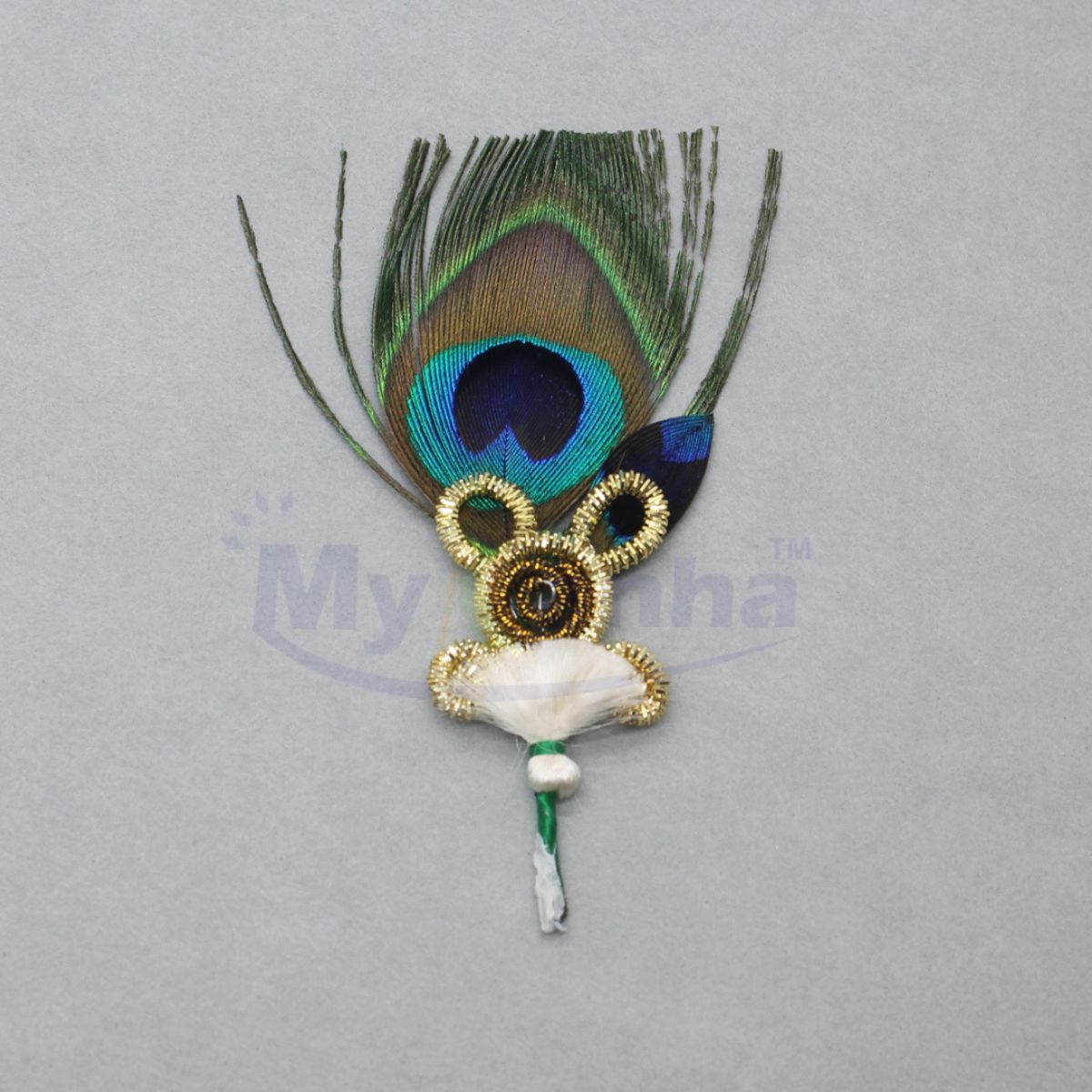 Peacock Feather decorated Kalangi for idols (Random color)