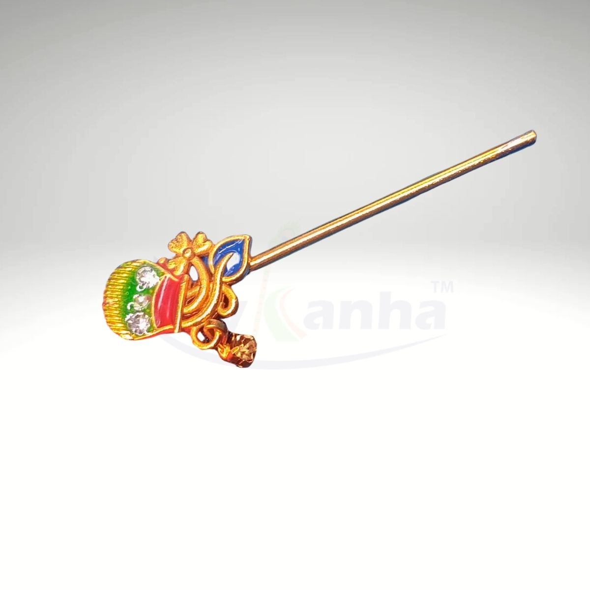 Makhan Matki Design flute for Laddu Gopal ji (2 Inches)