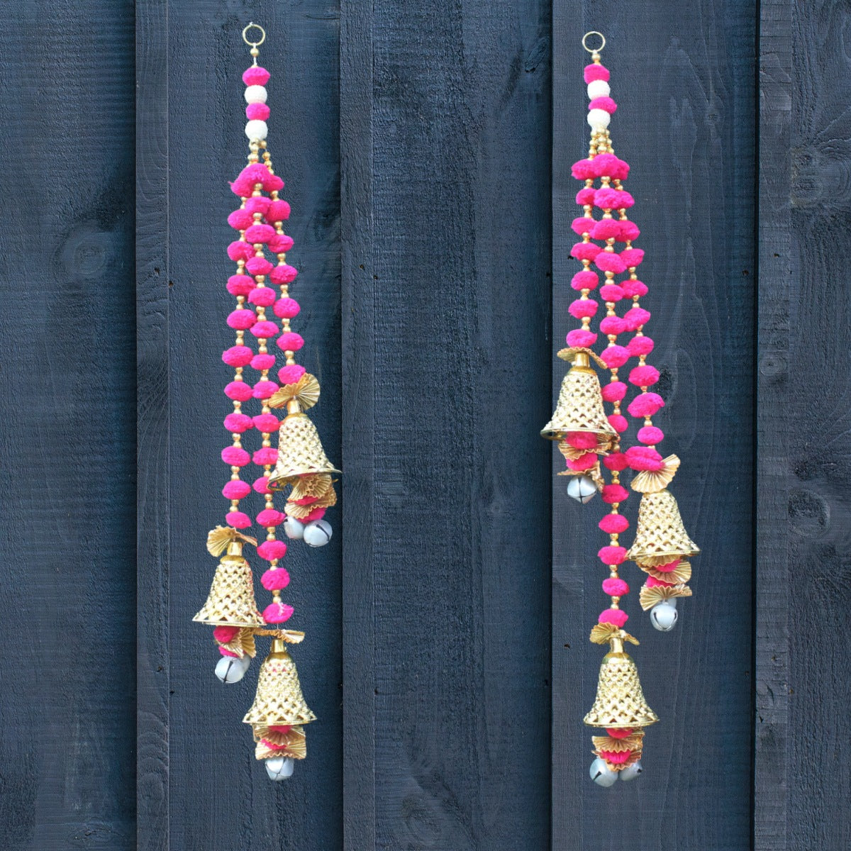 Pom Pom & Ghungru decorated hangings for Home Decoration