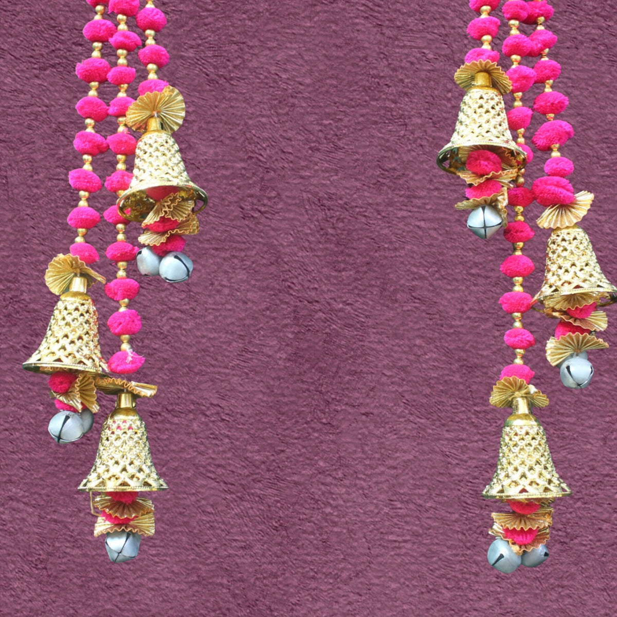 Pom Pom & Ghungru decorated hangings for Home Decoration