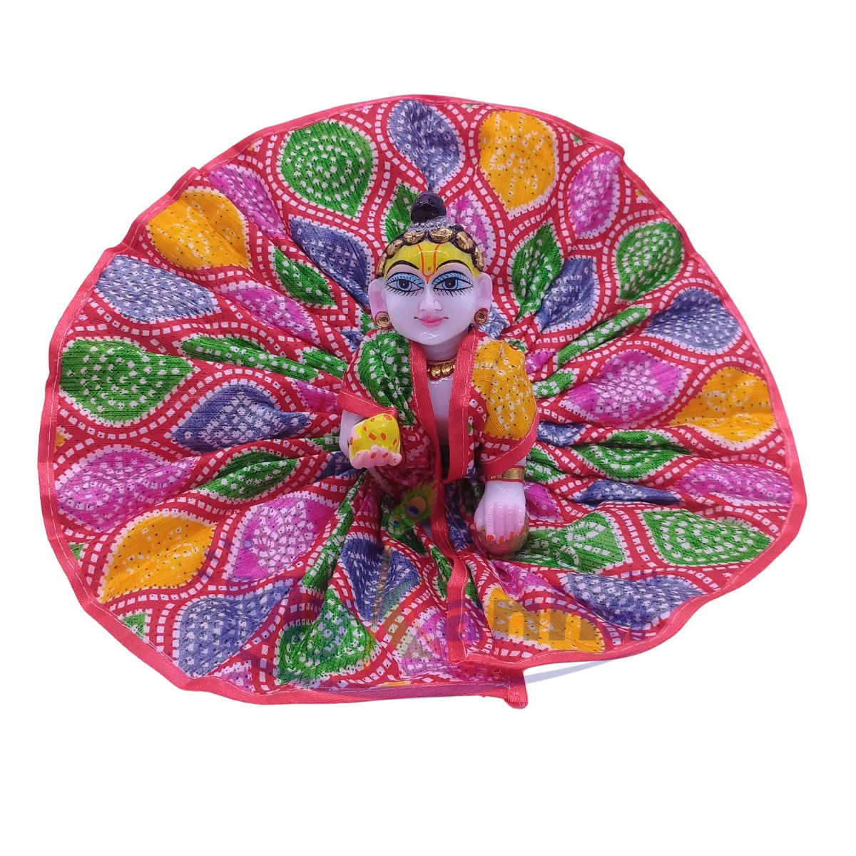 Multicolor leaf pattern design dress for Laddu Gopal ji