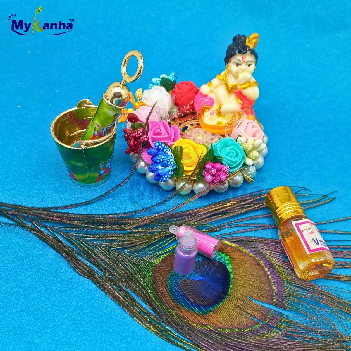 Colorful platter for festive occasion (Holi)