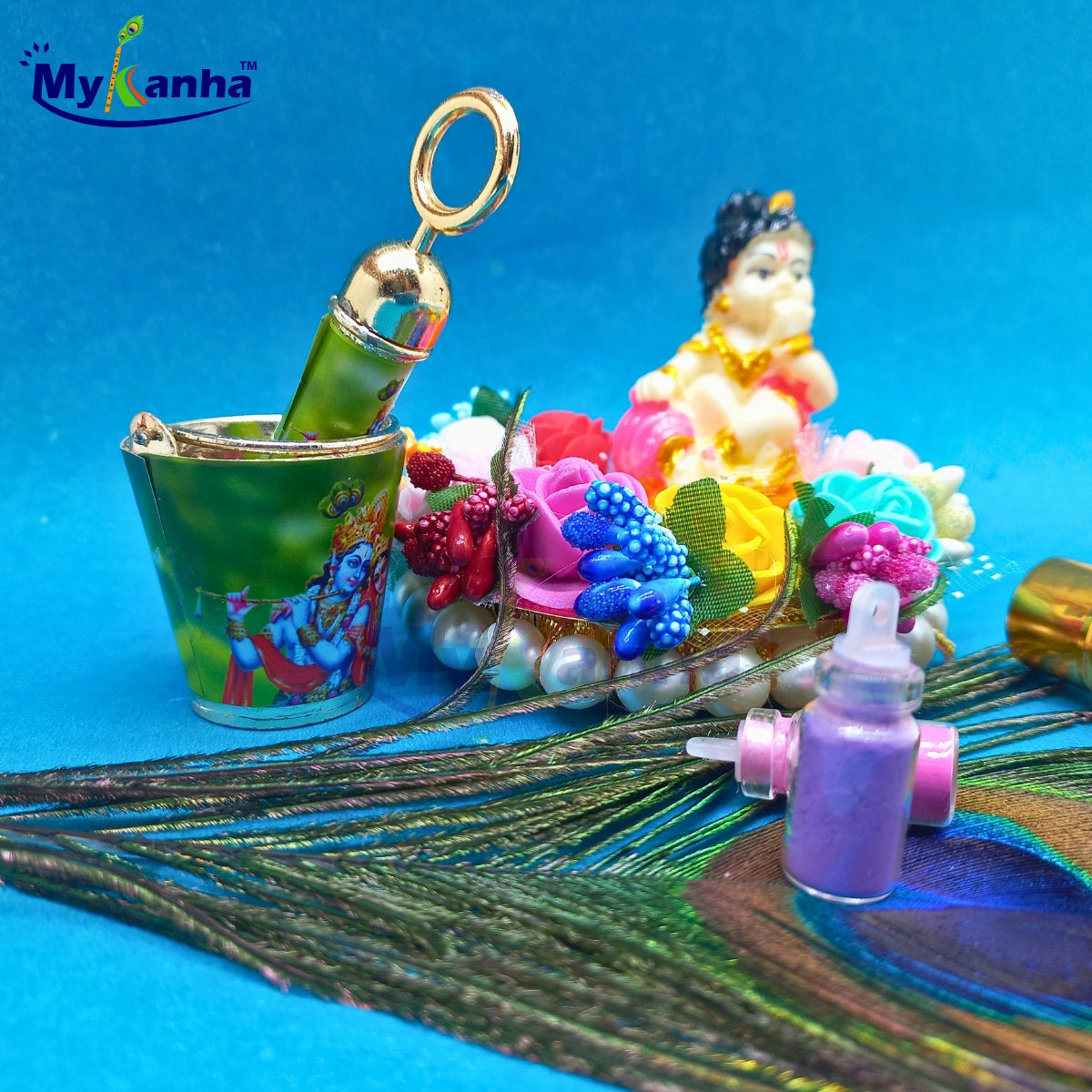 Colorful platter for festive occasion (Holi)