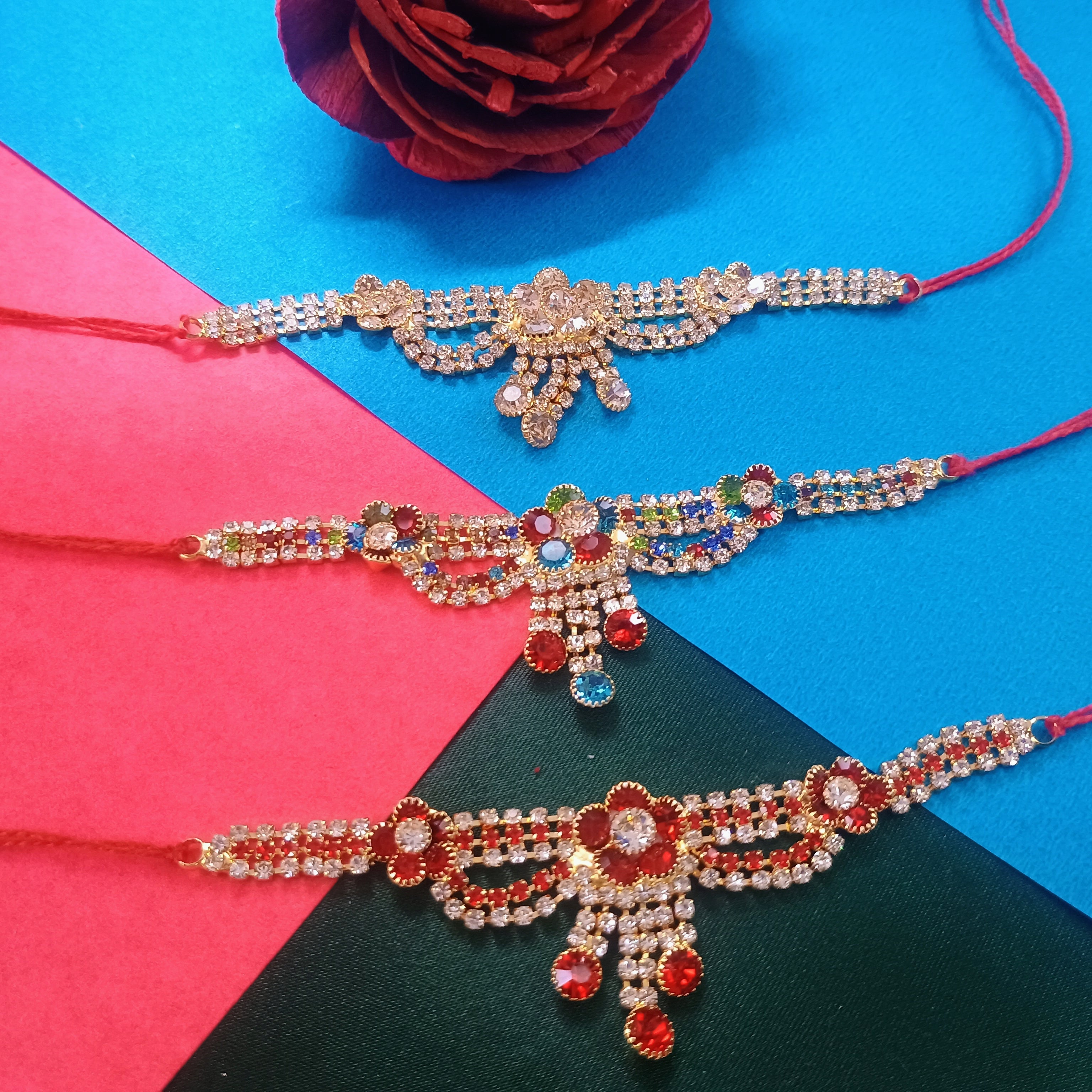 Stone decorated latkan style kamarbandh for Idols