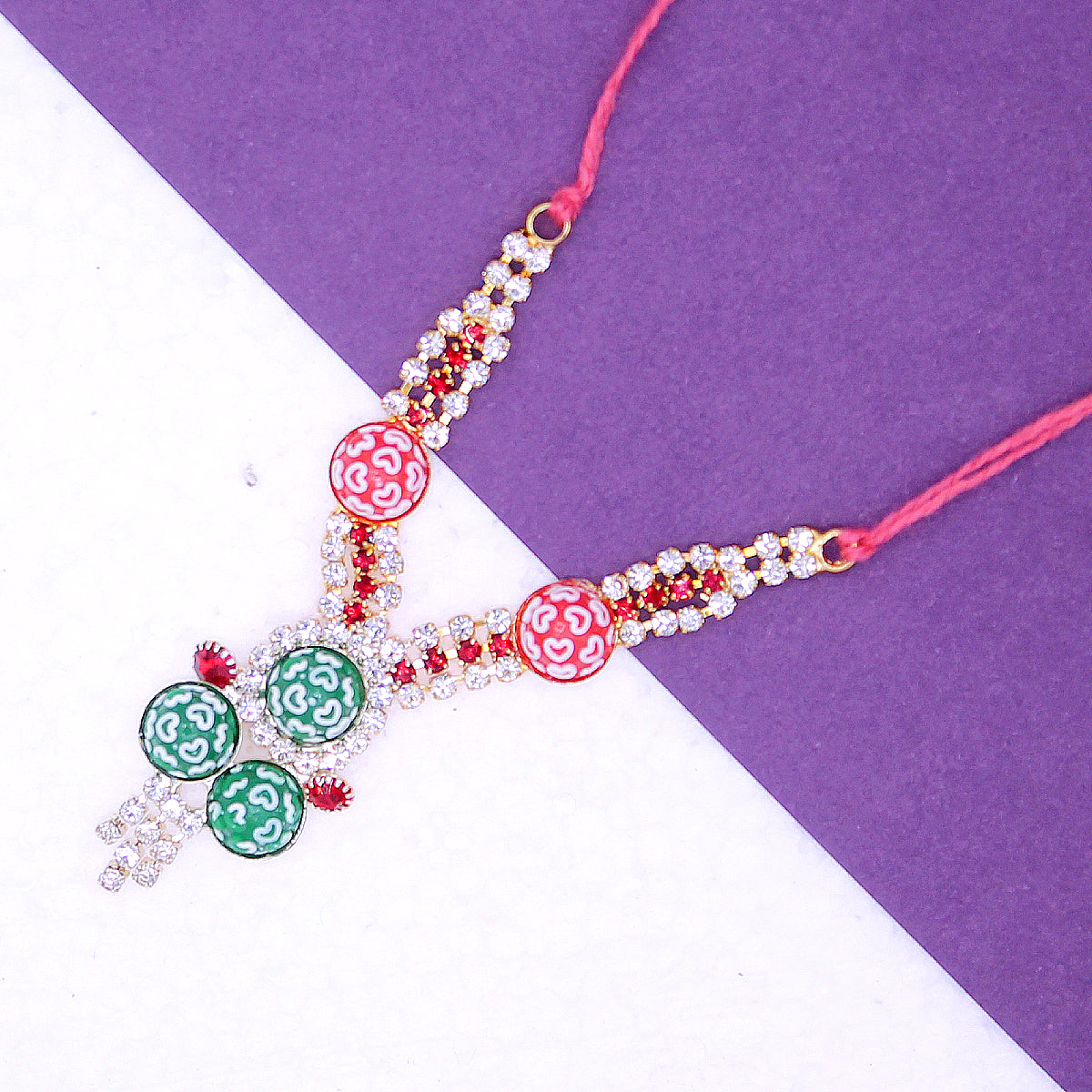 Heart Design beads decorated Mala for idols