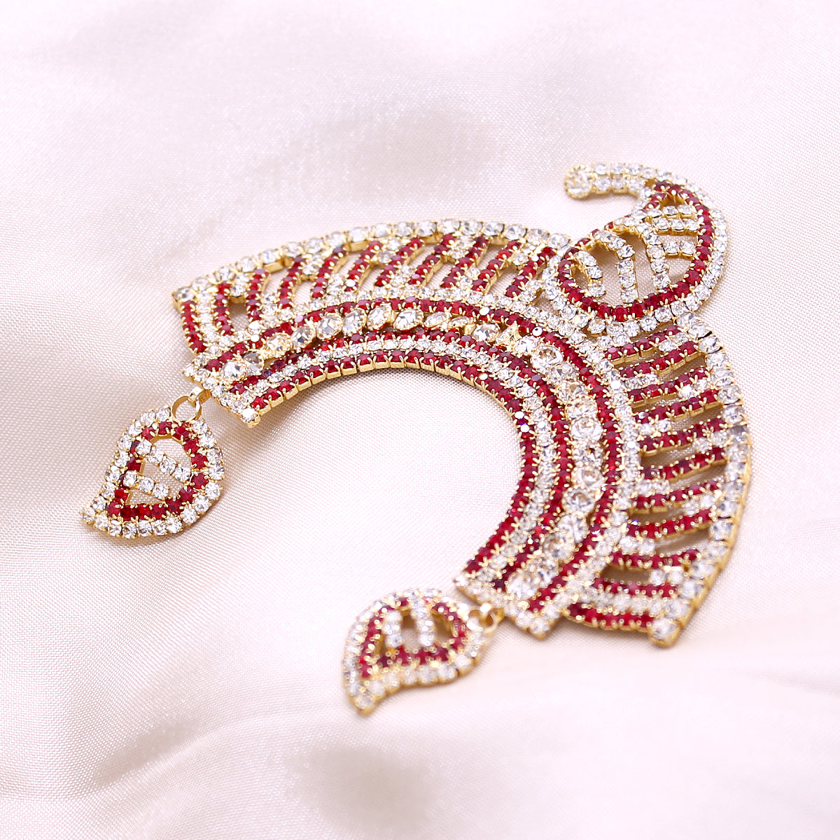 Heavy Stone decorated Chandrika for Radha Rani ( 3.5 Inches )