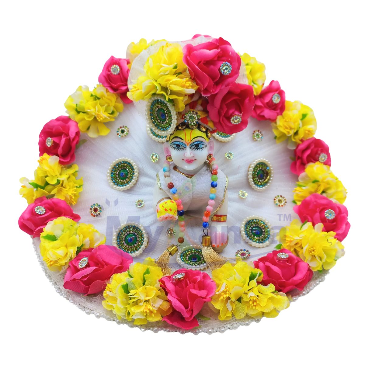 Flower decorated festive special dress for Laddu Gopal ji