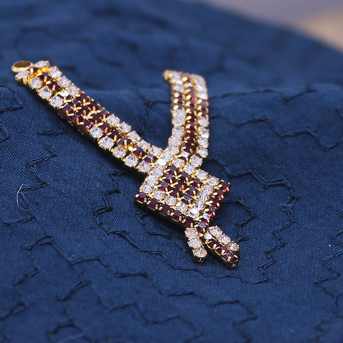 Purple Stone Decorated Haar for Idols ( 2 Inches )