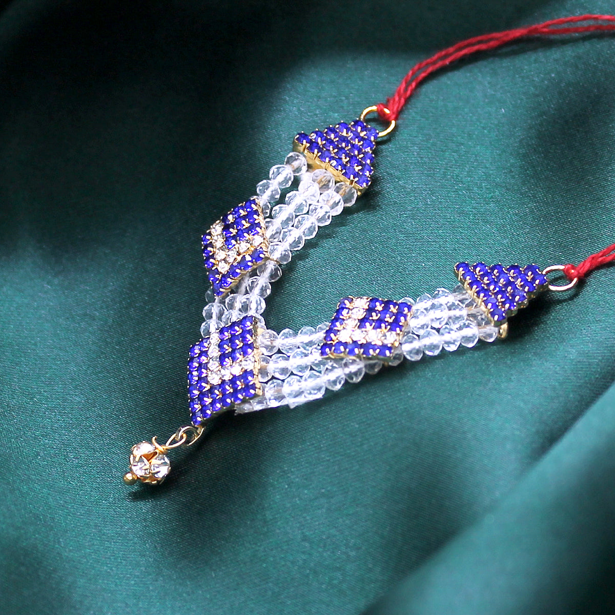Stone & Moti decorated Haar for Idols ( 2.5 Inches )