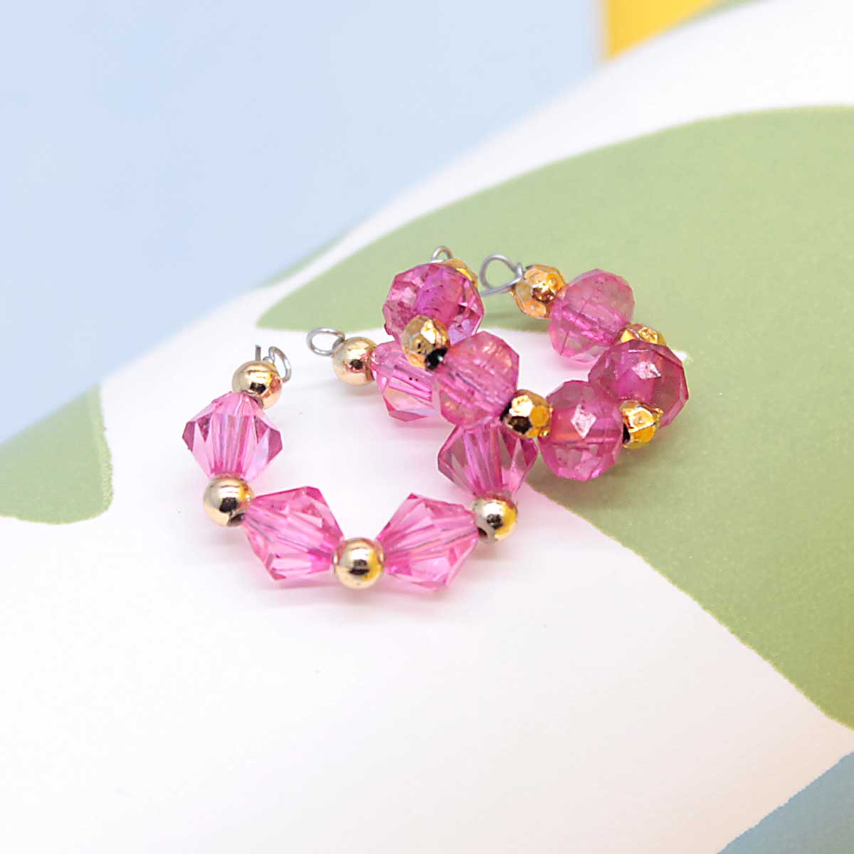 Golden And Baby Pink Stone Decorated Kangan For Laddu Gopal ji