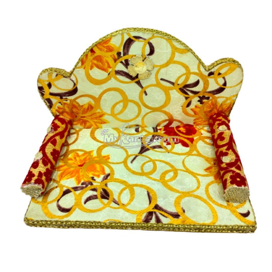 Decorated Printed Color Singhasan For Kanha Ji