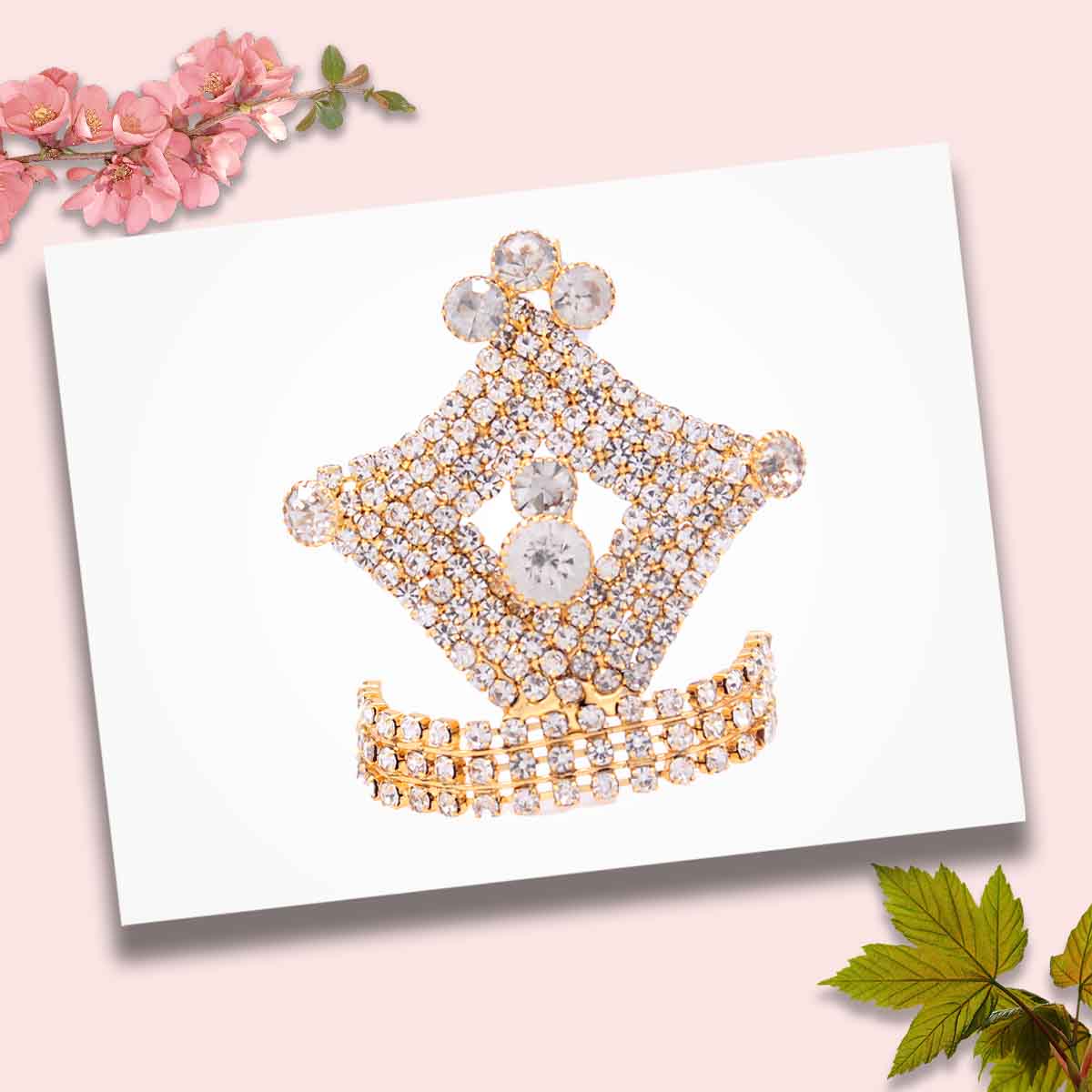 Beautiful Dimond Decorated Mukut For Laddu Gopal ji (Free Size)