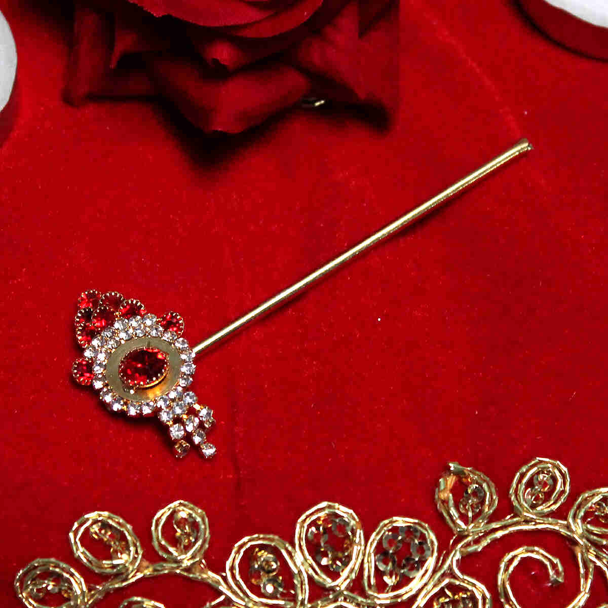 Stone decorated flute / Bansuri for Idols