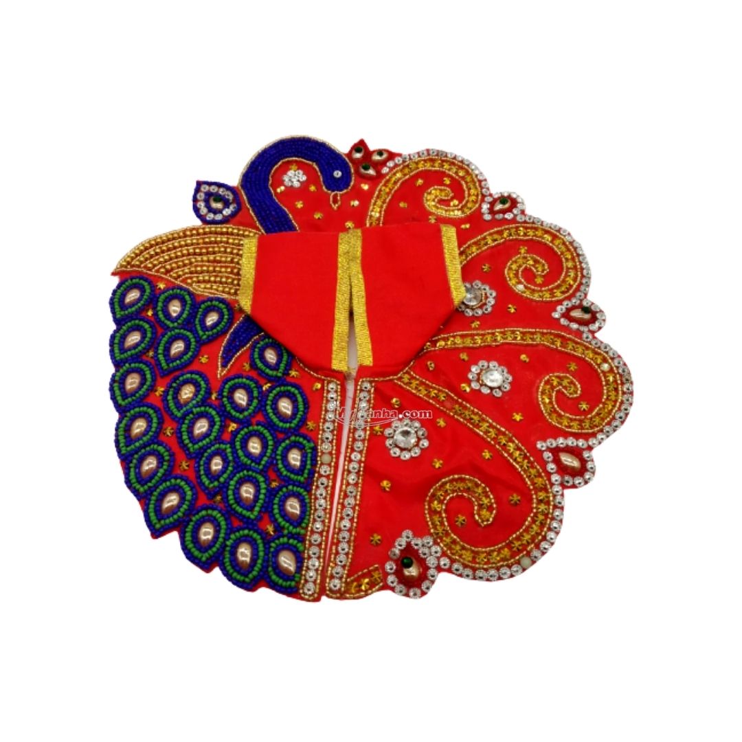 laddu gopal peacock feather dress