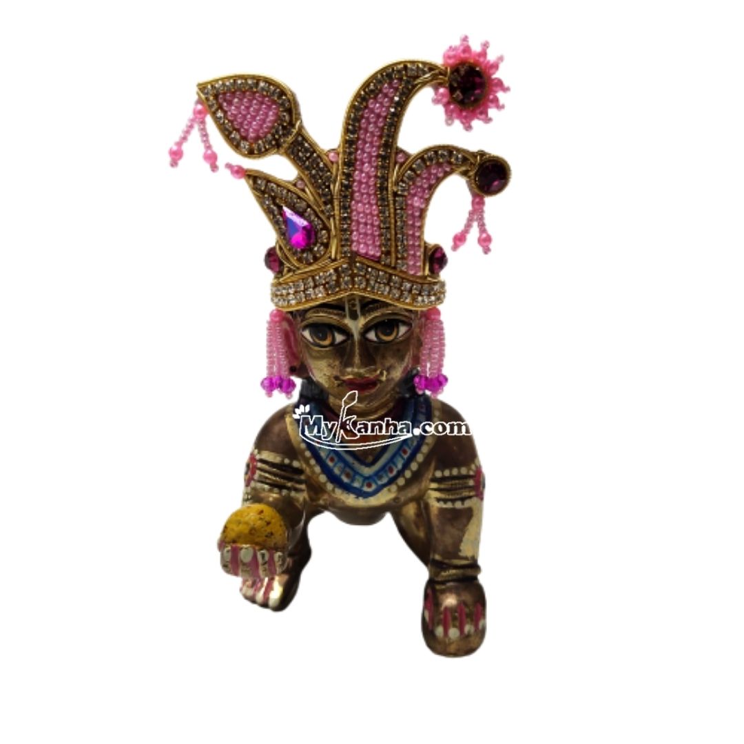 Heavy Work Ladoo Gopal Premium Mukut