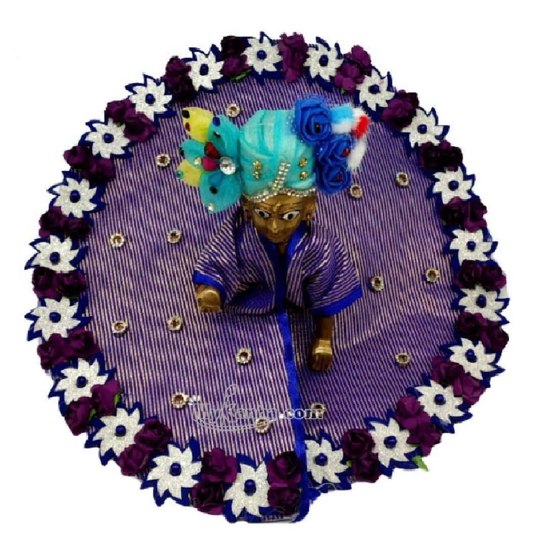 Purple Zari Stone And Flower Decorated Dress