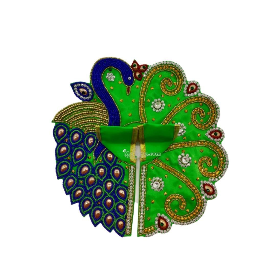 Laddu Gopal Peacock Feather Dress