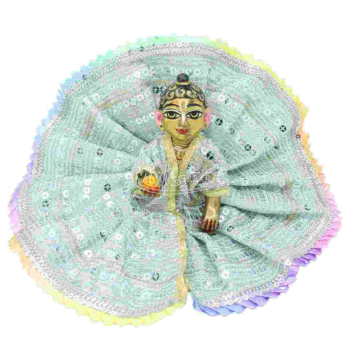 Multicolor shining stuff decorated Laddu Gopal Dress