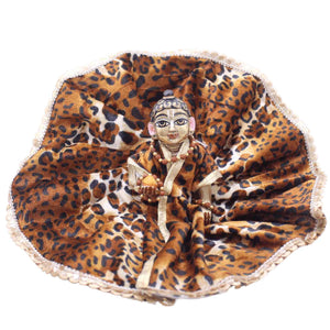 Shivratri special bhagambar print dress for laddu gopal ji