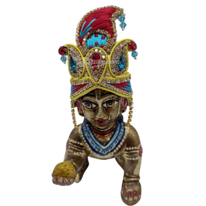 Stone Decorated Mukut For Laddu Gopal