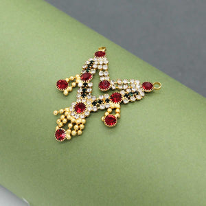 Stone decorated latkan haar for idols (2 Inches)