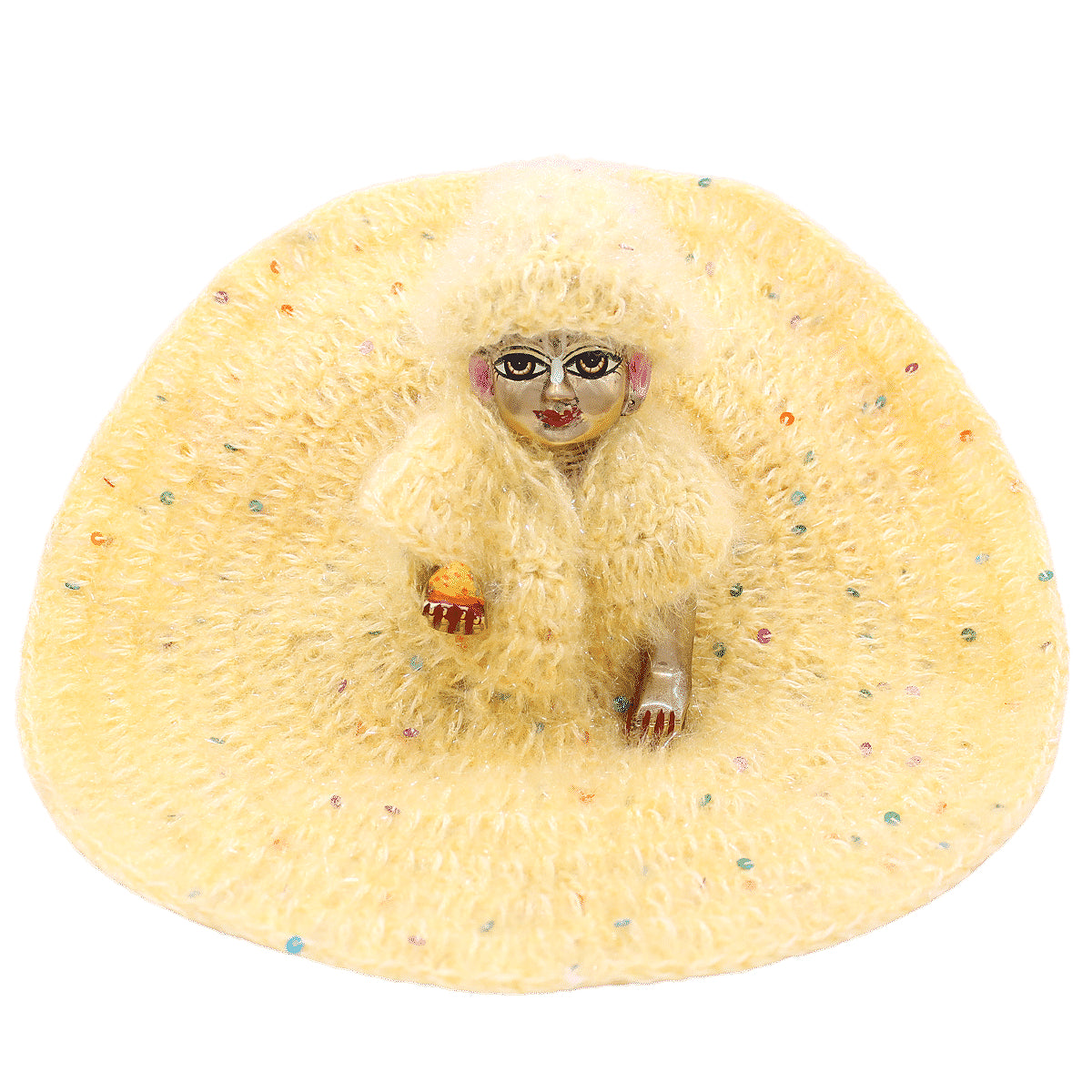 Laddu Gopal Ji woollen dress (Yellow color)