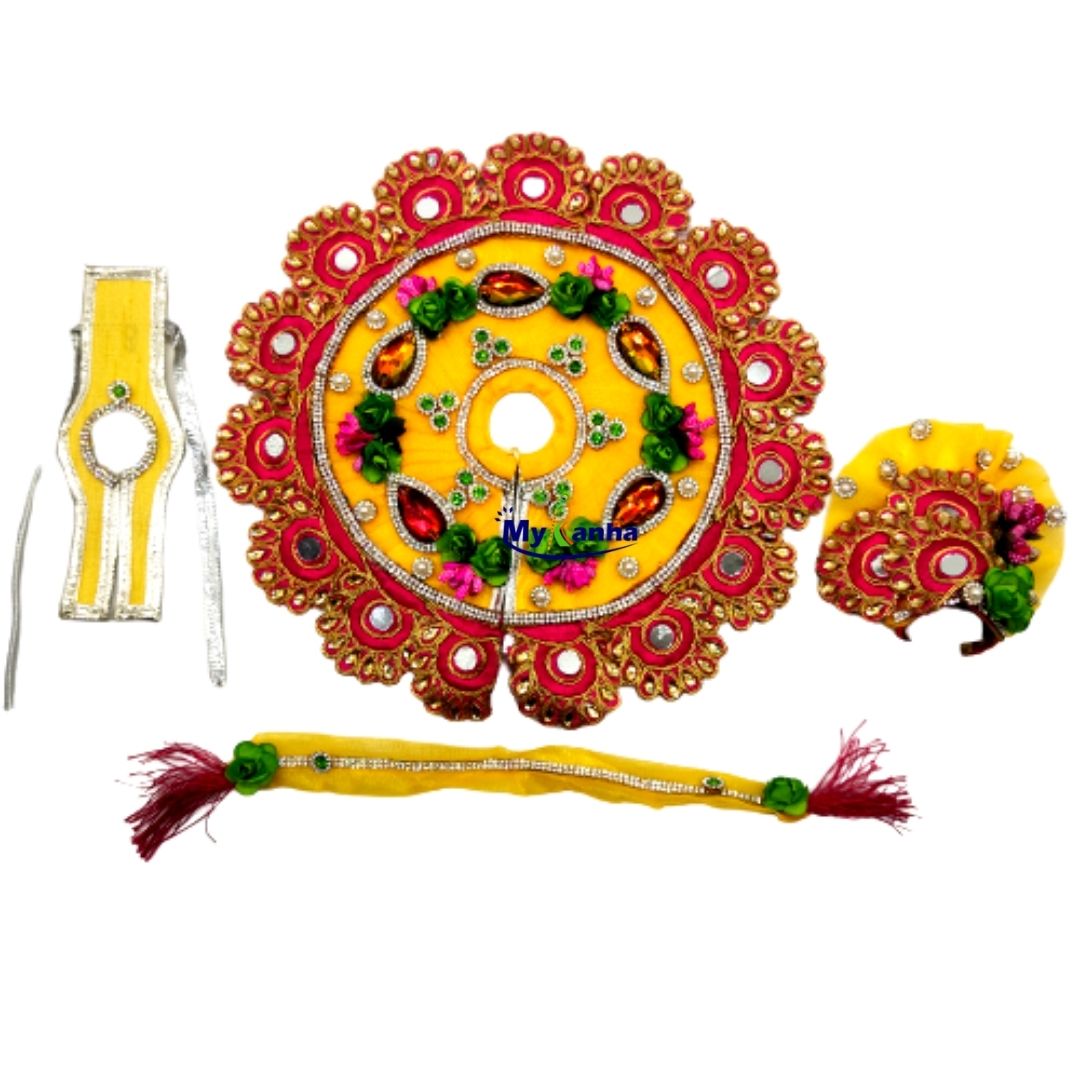 Border and stone decorated dress with Mukut