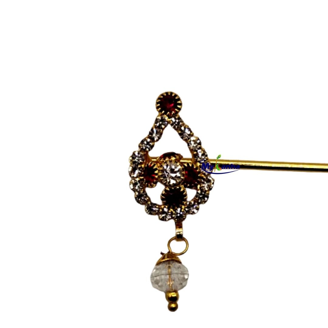 Red Color Stone Flute For Thakur Ji