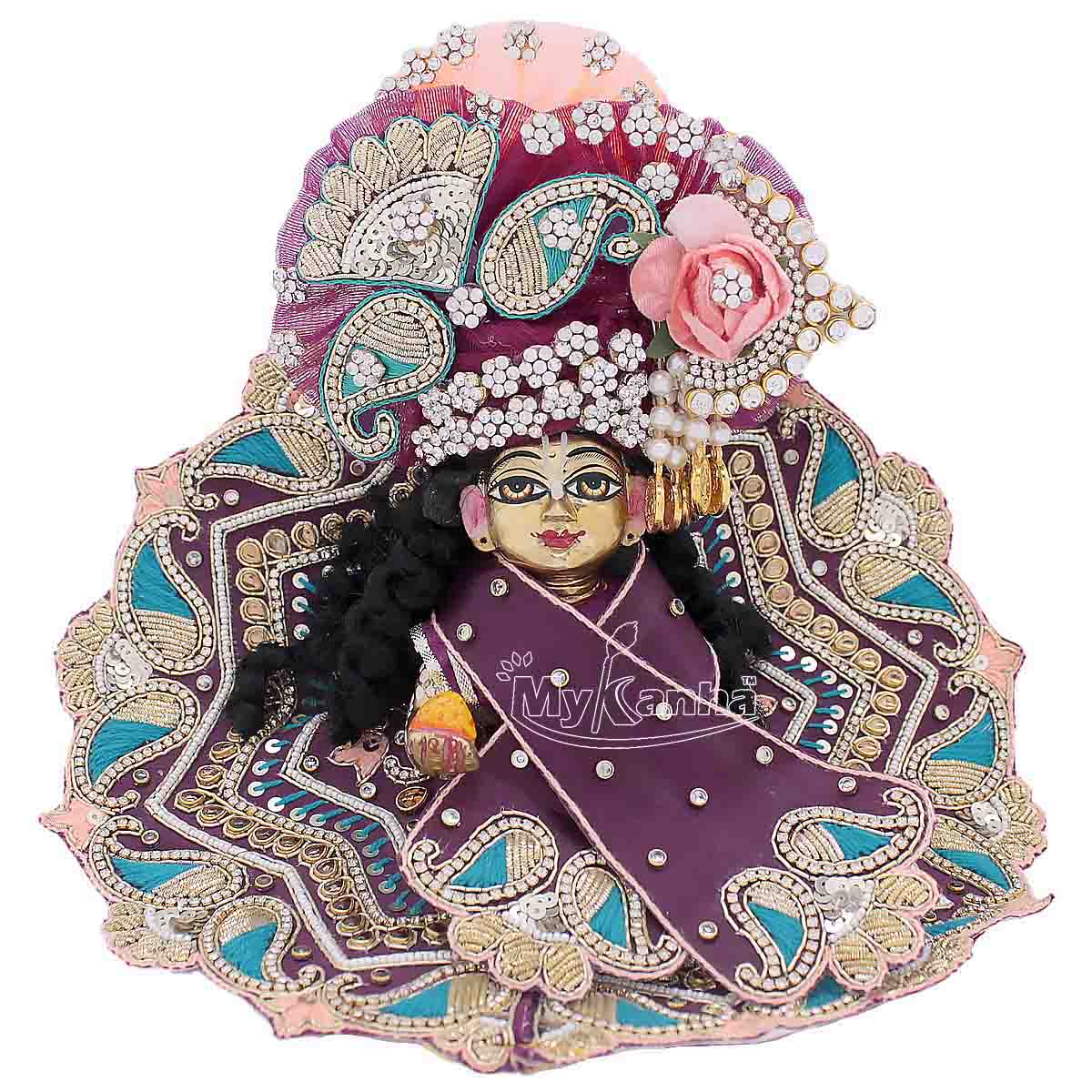 Buy Beautiful Purple Heavy Embroidery Dress For Laddu Gopal Ji at best price MyKanha