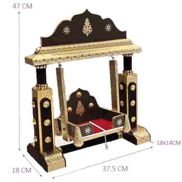 Brown Antic Jhula For Laddu Gopal