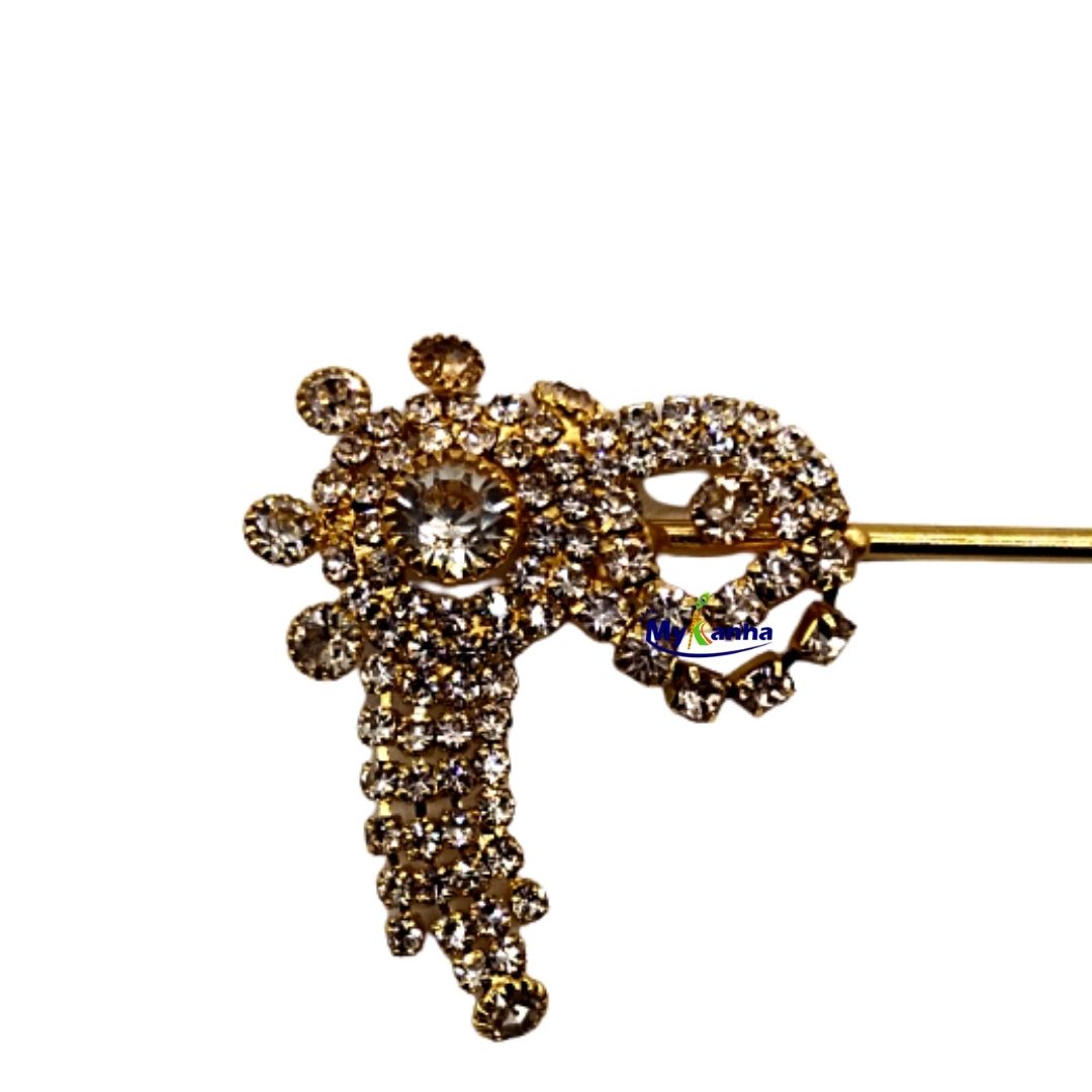 Silver Stone Large Flute for Laddu Gopal