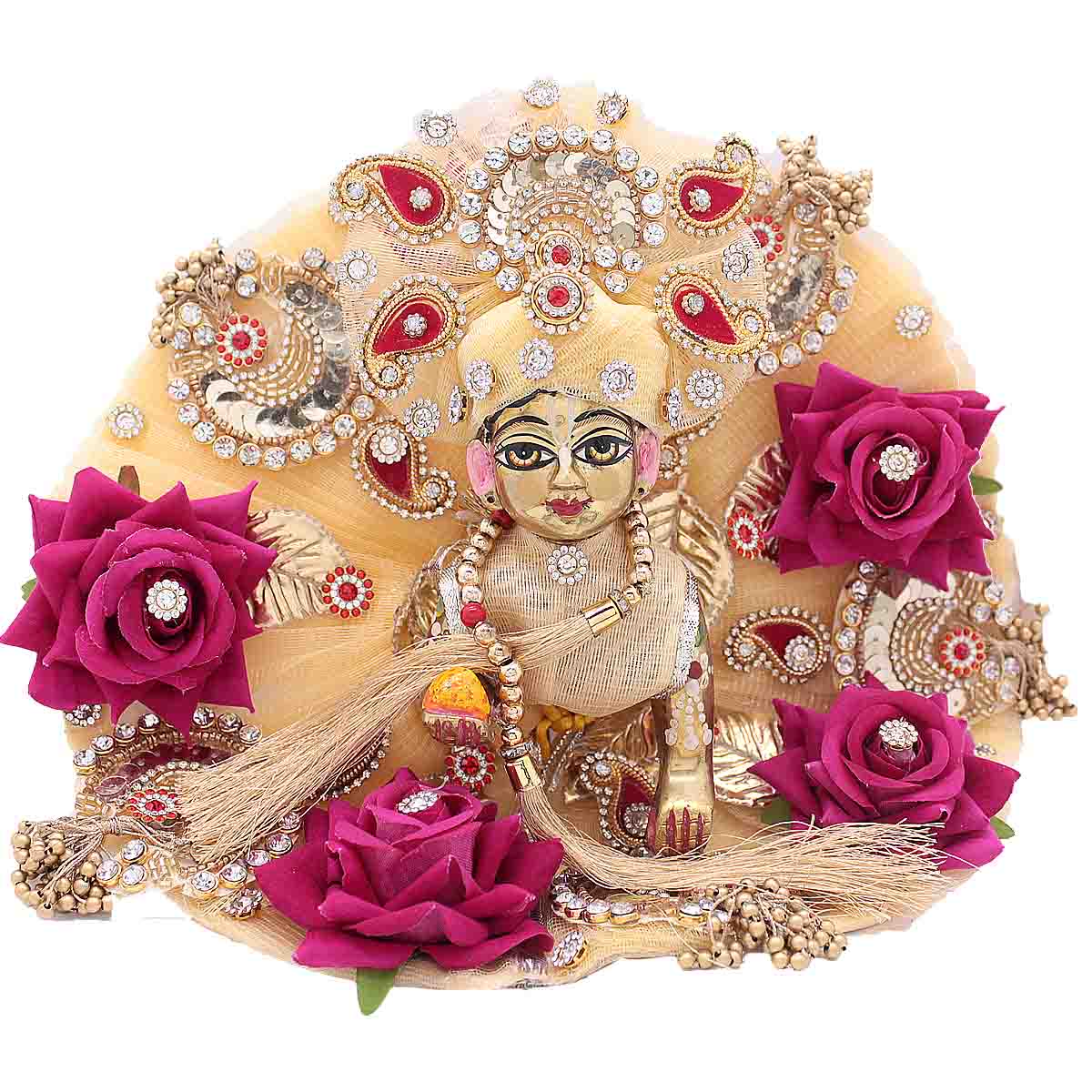 Flower decorated Janmashtami special dress (Full Set)