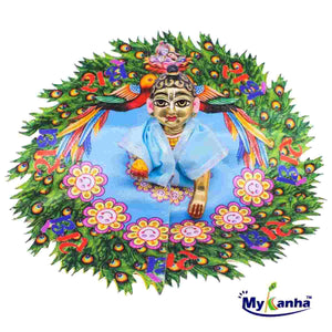 Blue designer dress for Laddu Gopal ji
