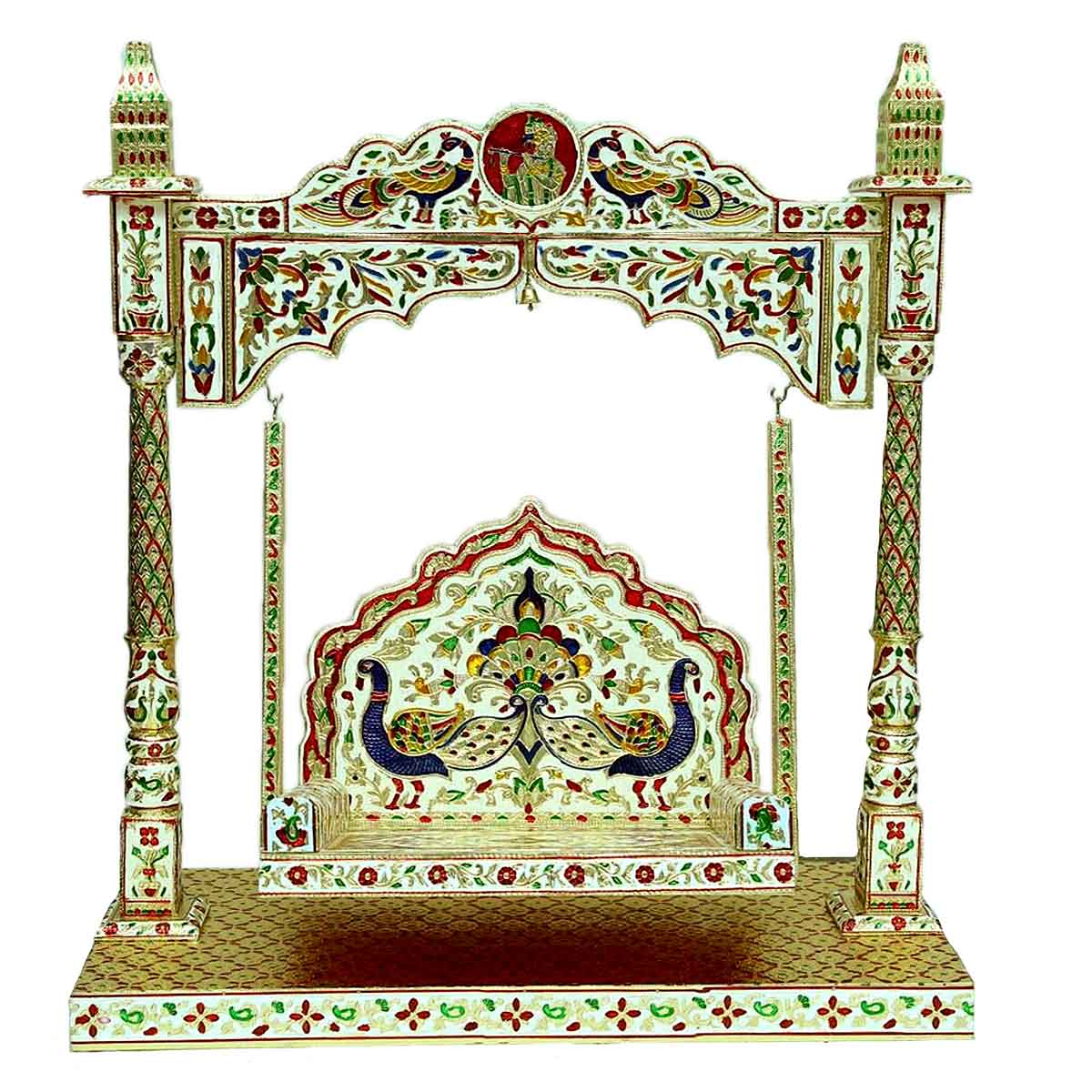 Rajwadi Meenakari Jhula For Laddu Gopal (Upto 10 Number)