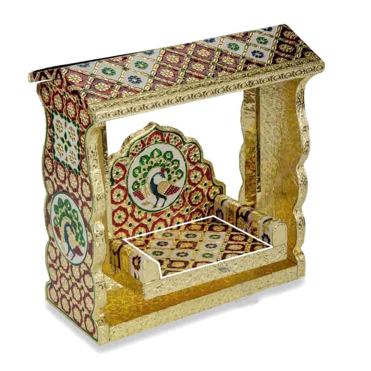 Minakari Peacock Decorated Multicolour Kanha Ji