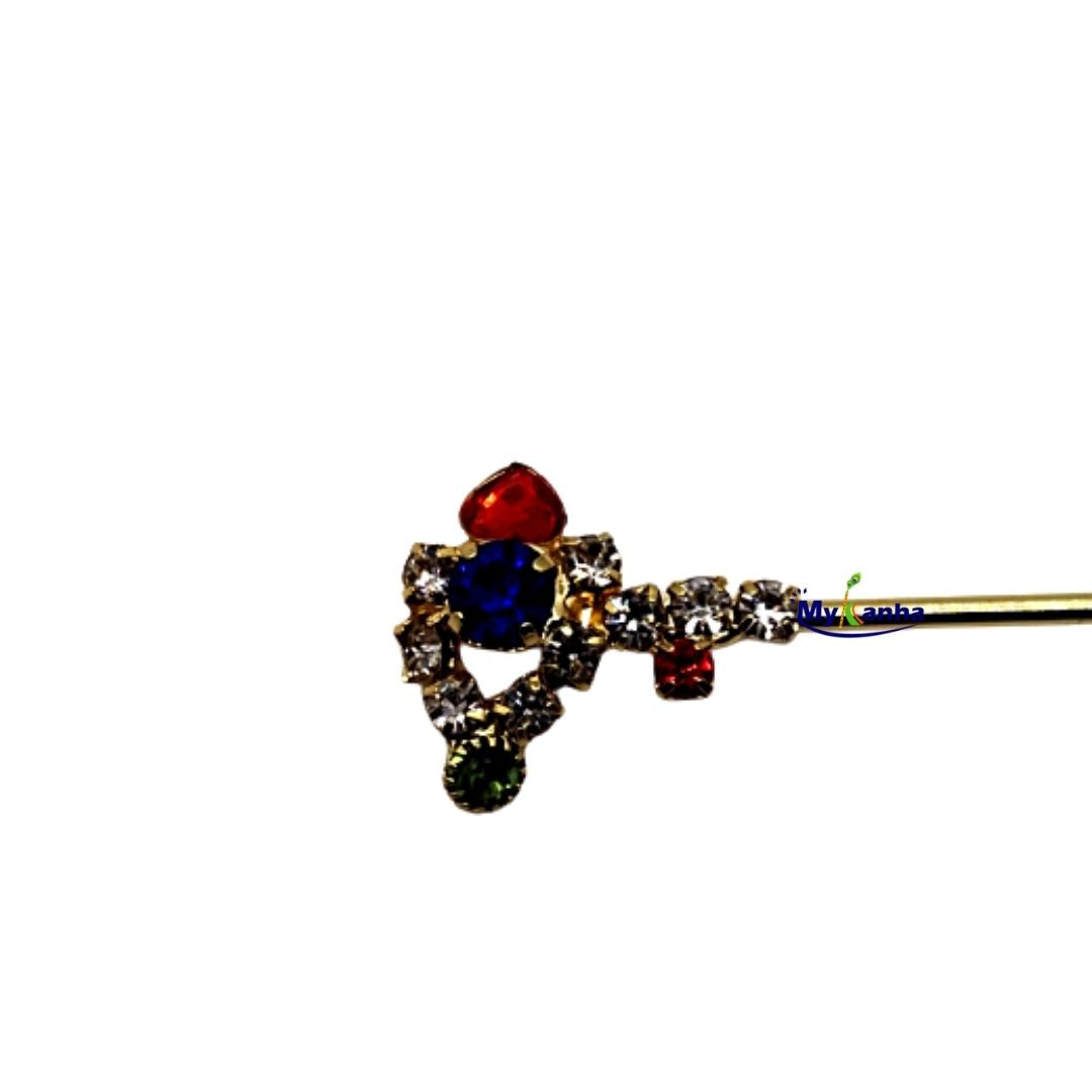 Multi Colored Gemstones Thakur ji Bansuri