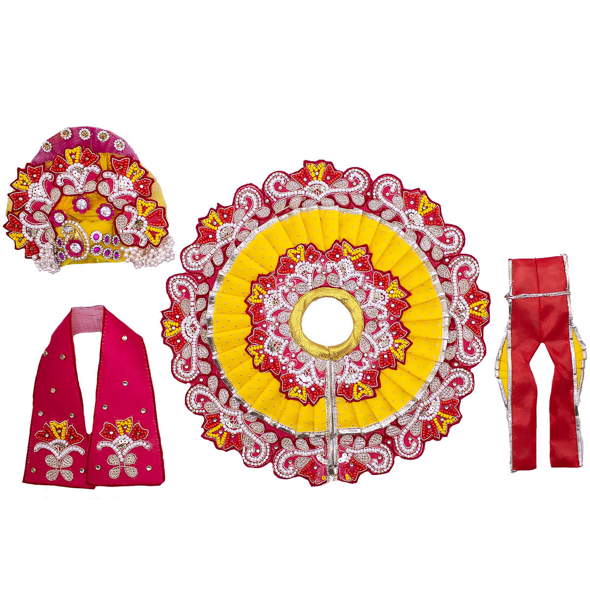 Heavy Yellow Dress with Heavy Pagdi (Full Set)