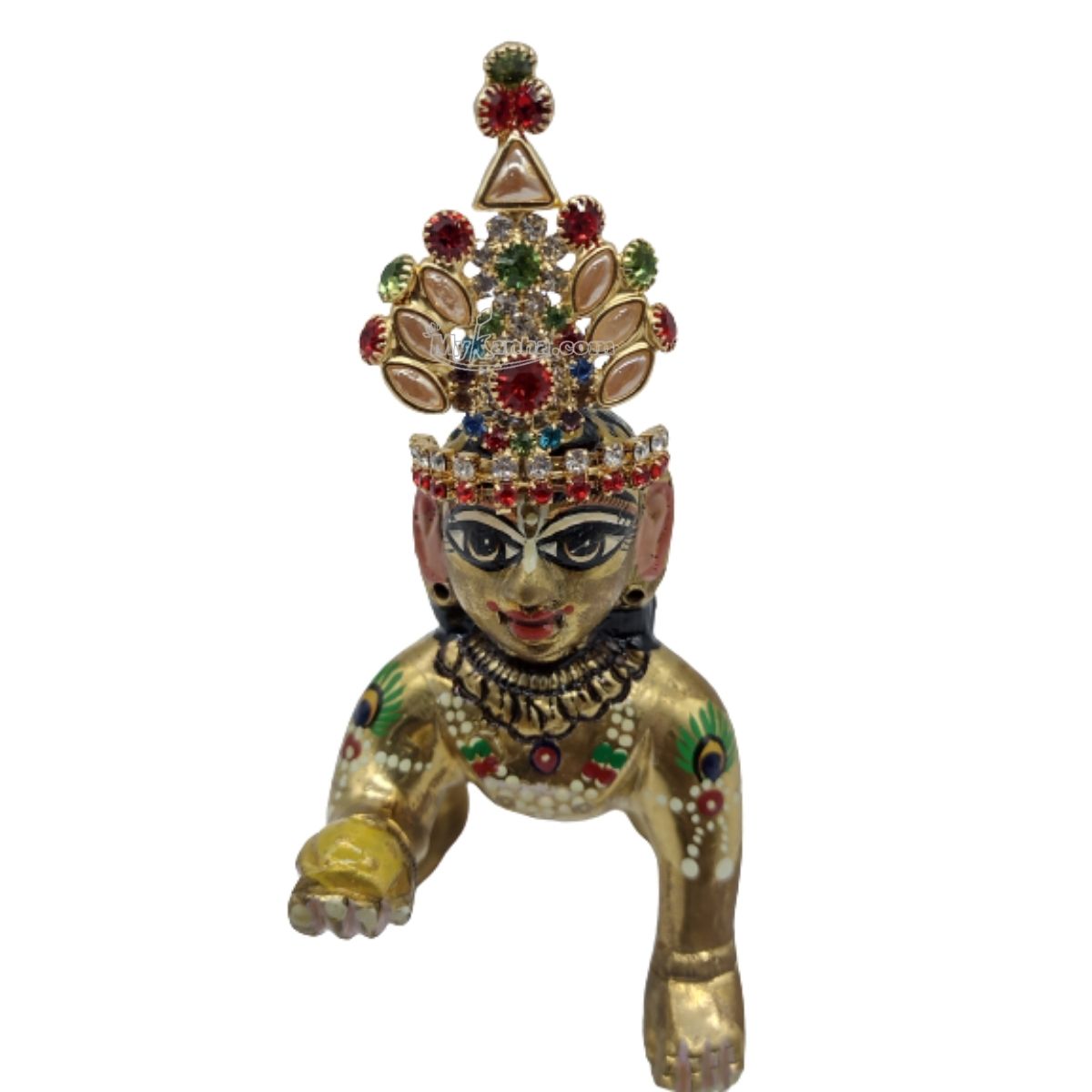 Stone and Bead decorated Mukut For Laddu Gopal