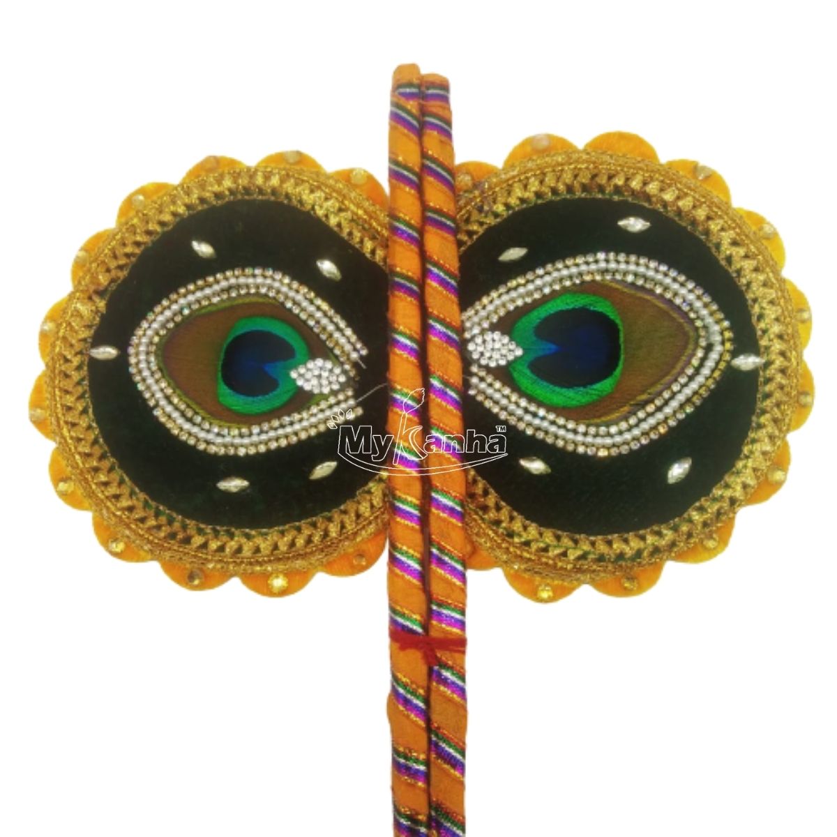 Kanha jI Beautiful Pankhi Set ( Height 10 Inch )