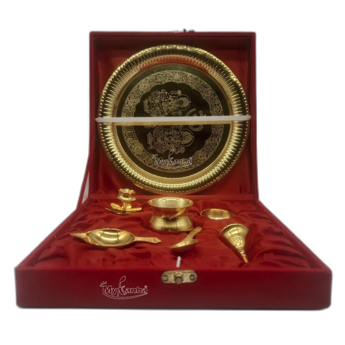 Puja Thali Set with Box Packaging (Diameter - 9 inch)