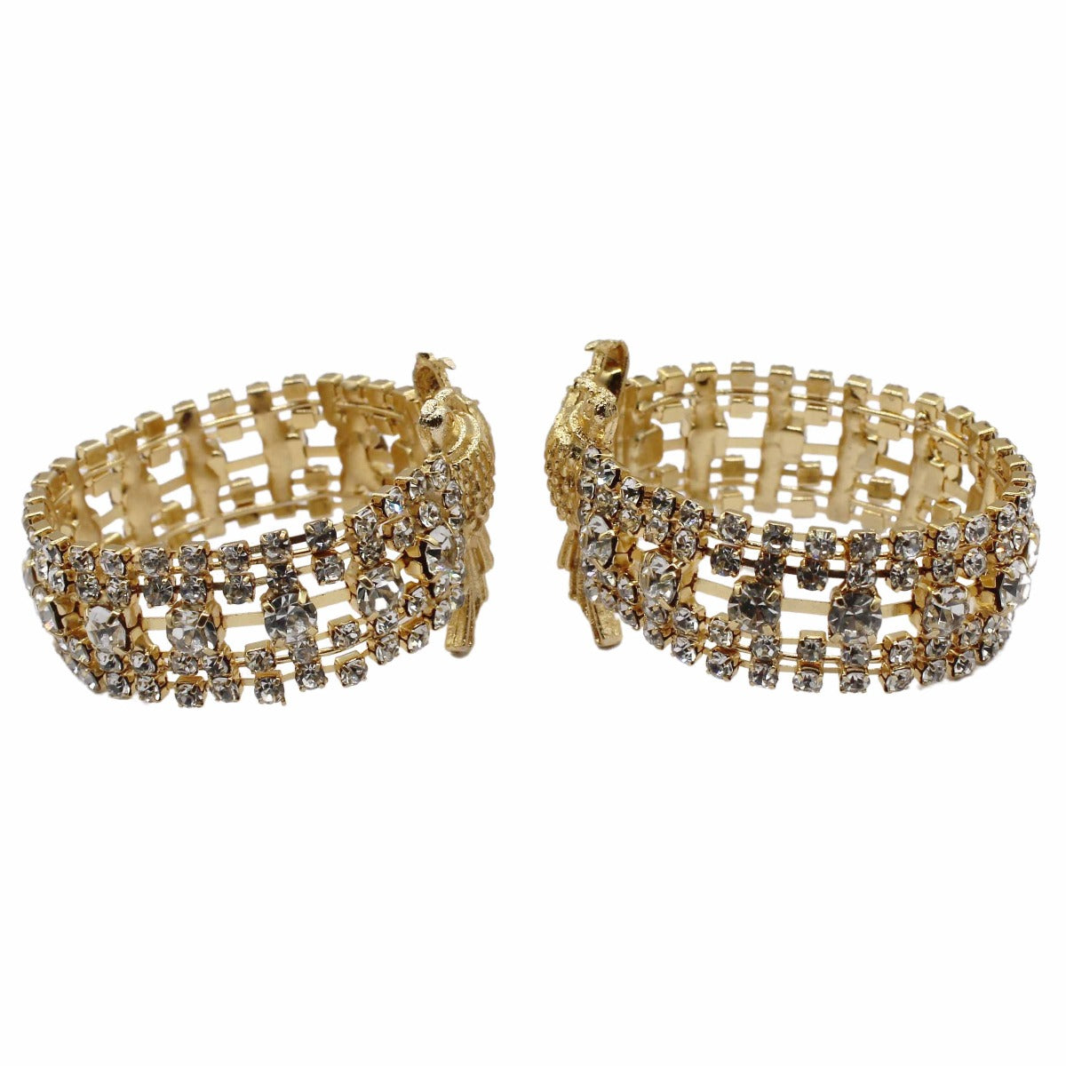 Parrot Decorated Designer Sliver Handcuffs For Kanha Ji